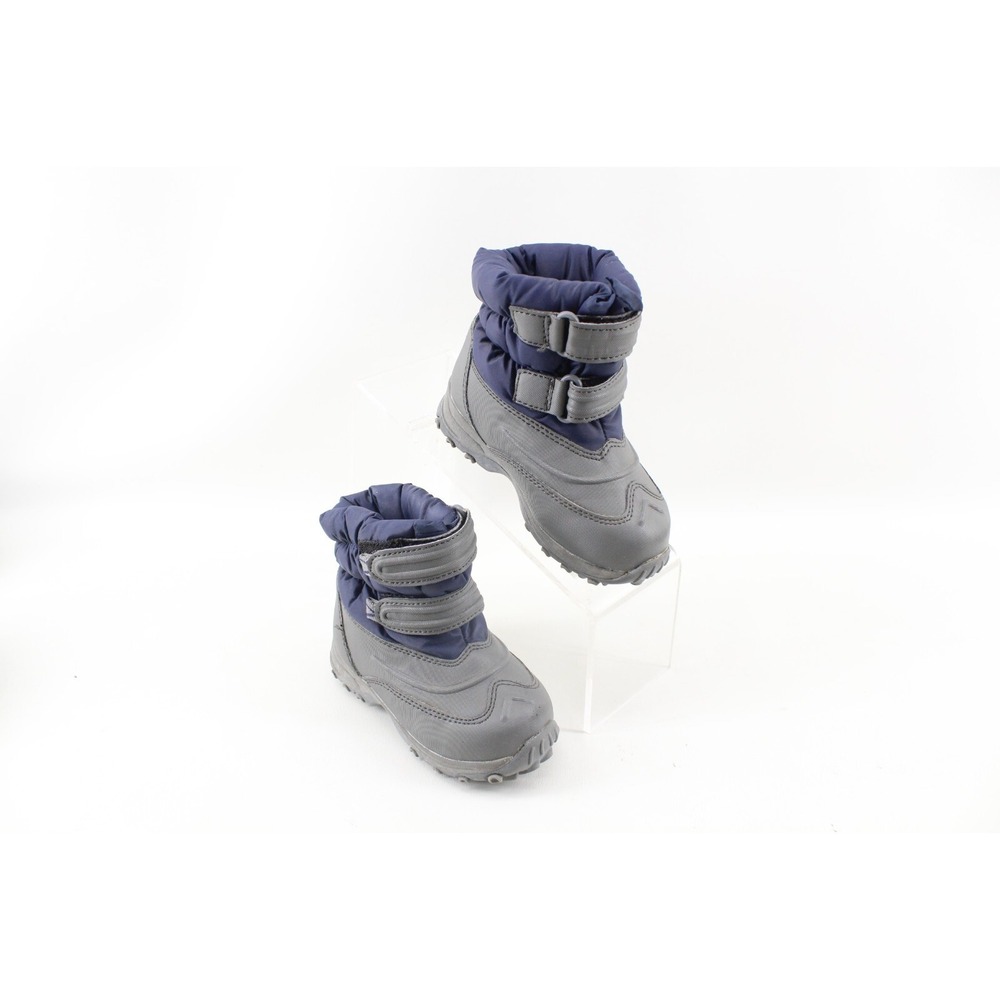 L.L. Bean Toddler Size 7 Blue Navy Snow Treads Winter Boots Hook & Loop